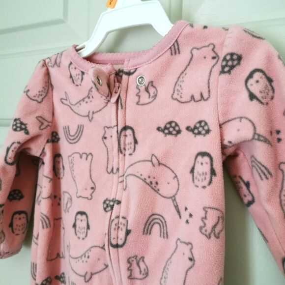 3/$10 simple joys fleece sleeper size 3-6 m - Picture 2 of 4